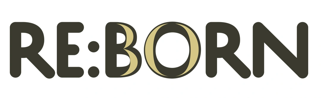Logo for Cousin's 30th anniversary year, saying re:born with a 30 appearing in the B and O